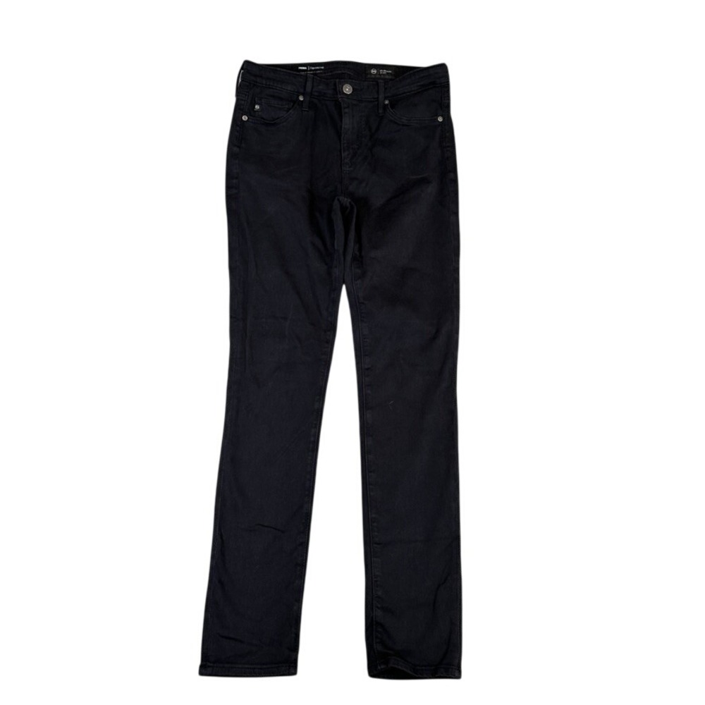 AG Adriano Goldschmied Prima Cigarette Leg Black Jeans Japanese Fabric Sz 27